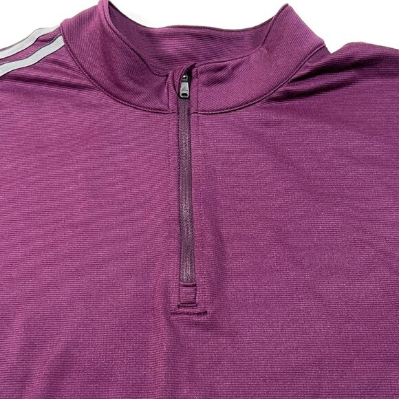 Adidas 1/4 Zip Pullover Mens XL Purple Training Performance Running Gym Active - Picture 3 of 7